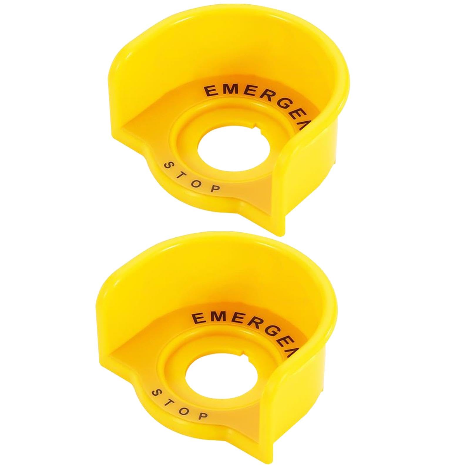 2Pcs Emergency Stop Button Protective Covers Push Button Switch Guard Button Protector for Industrial Machinery(Style J)