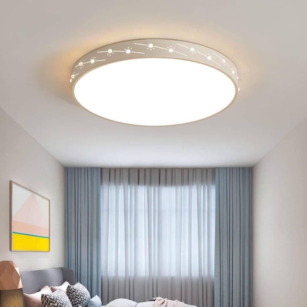 Chandelier, Modern LED Ceiling Light Round Ceiling Lamp, Modern Recessed Dimmable with Remote Control Fixture Unit for Living Room Dining Room Bedroom, White