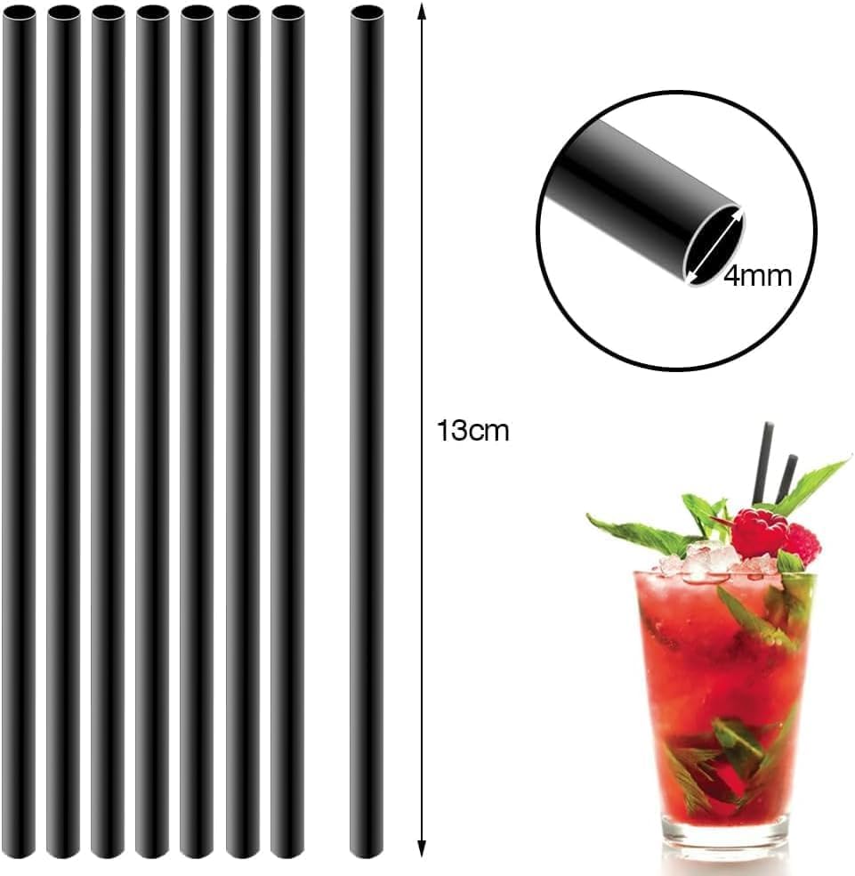 Miniatura 5 de 1000 unidades Agitadores de café de plástico desechables negros de 5 pulgadas, palitos de cóctel, agitadores de bebidas para bebidas calientes