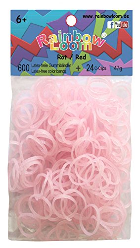 Rainbow Loom - RL358 - Elastiques en Silicone 300 Pièces Scintillement Rose