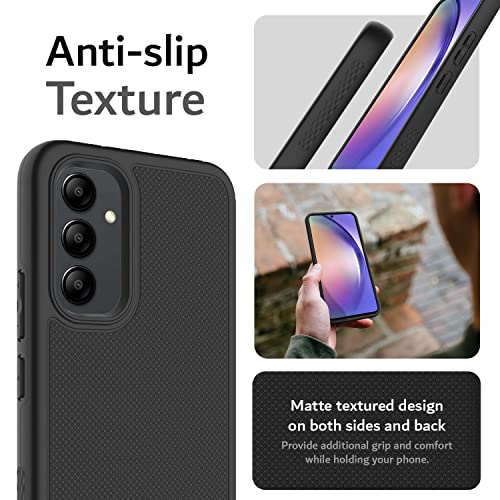 Image of TUDIA [MergeGrip Designed for Samsung Galaxy A54 5G Back Cover (2023), [Drop Tested] Dual Layer Shockproof Slim Military Grade Non-Slip Tough Heavy Duty Protection - Matte Black
