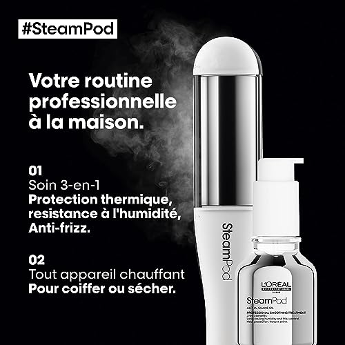 Soin Lissant Professionnel pour Steampod 'Oréal Professionnel Soin thermo protecteur enrichi en Alpha silane 50ml - vue 8