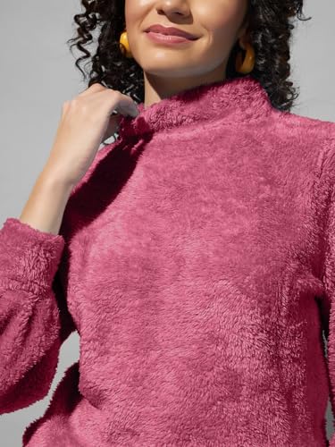 Image of THE DRY STATE Women's Fur Pull Over With High Neck