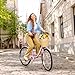 Betterland Beach Cruiser Bike for Women, 24/26 Inch Female Commute Bike with Basket, Womens Bike with Dual V-Brake, Adjustable Seat (Pink)