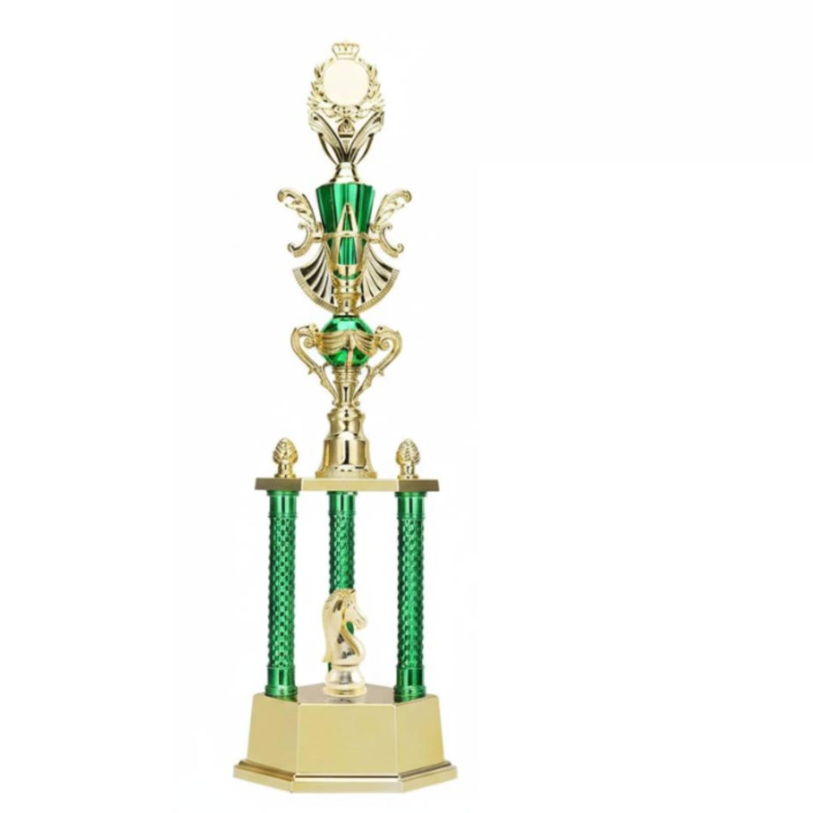 Customizable Horse Racing Award Complimentary Engraving Equestrian Award Statue Creative Design Golden Horse Award for Equestrians, Jockeys, 83CM, Rz12-three Pillar | Sporting Goods-image-21
