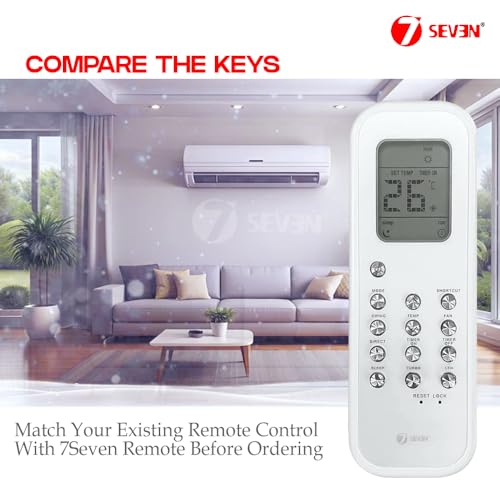 Image of 7SEVEN Compatible with Bluestar AC Remote Control RG35D BGCEF Model 46 Suitable for 1 1.5 2 Ton Split & Window Air Conditioner - Match Key by Key Exactly with existing Bluestar AC Remote Function
