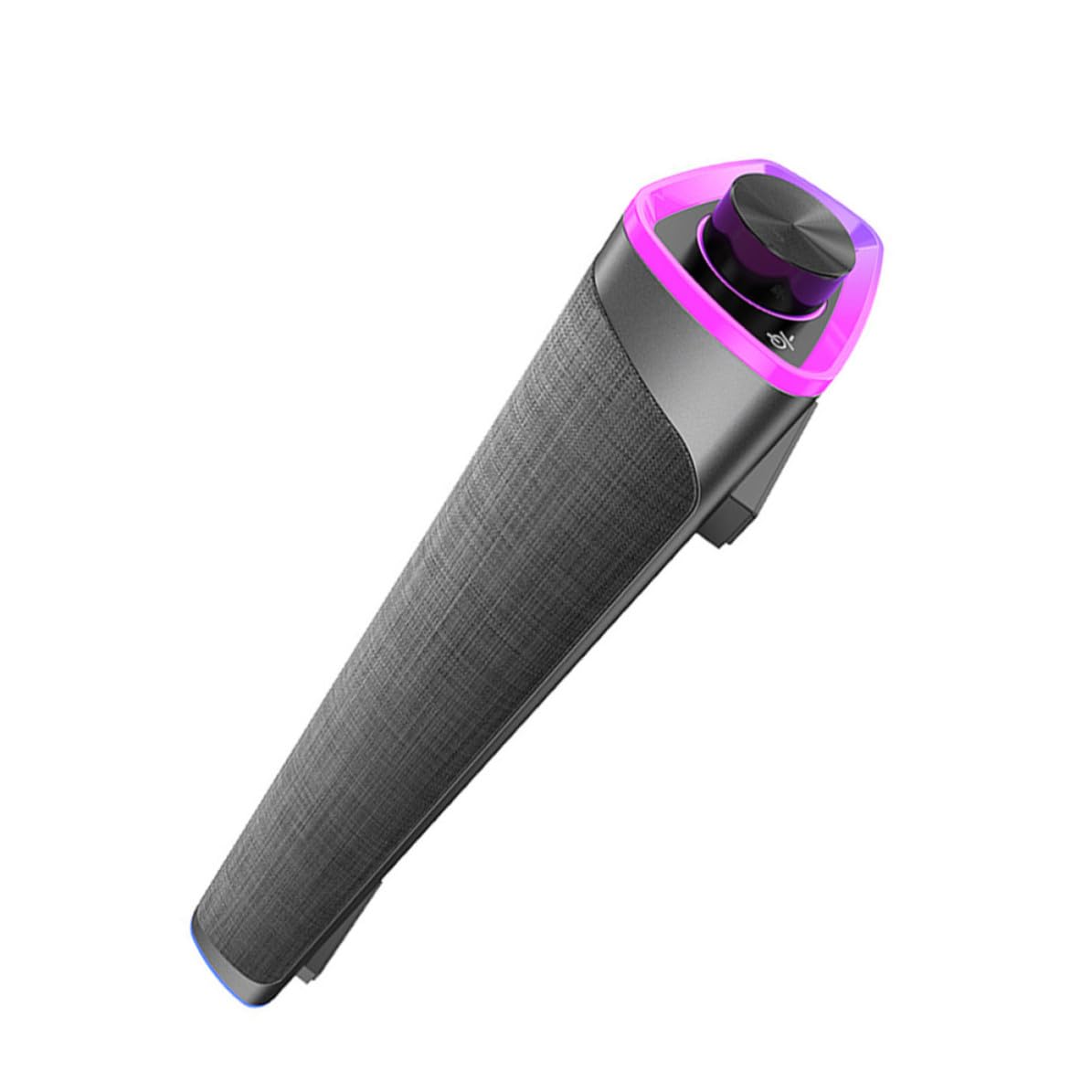 FRCOLOR Soundbar Stereo Compatta per Computer Doppio Altoparlante Nero | 6w, Tessuto, 80 Snr e Risposta 25hz-20khz, Design Portatile Salvaspazio per Scuola e Ufficio