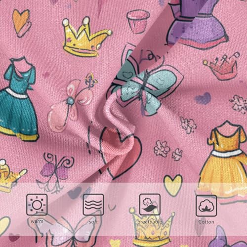 Wusikd Cute Princess Girls' Underwear Cotton Pink Butterfly Girls Briefs Soft Toddler Underwear 2T3