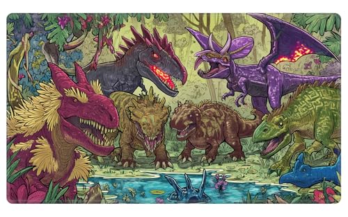 Tapete de juego Epic Dinosaur Tribal TCG ideal para tus tardes de juego de mesa de MTG