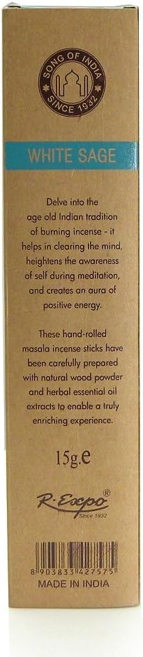 Song of India Organic Goodness Masala Incense/Agarbatti Sticks (Combo) (White Sage)XX-Large