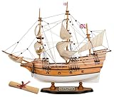 SAILINGSTORY Wooden Model Ship Mayflower 1/60 Scale Replica Sailing Ship Model Sailboat Decor