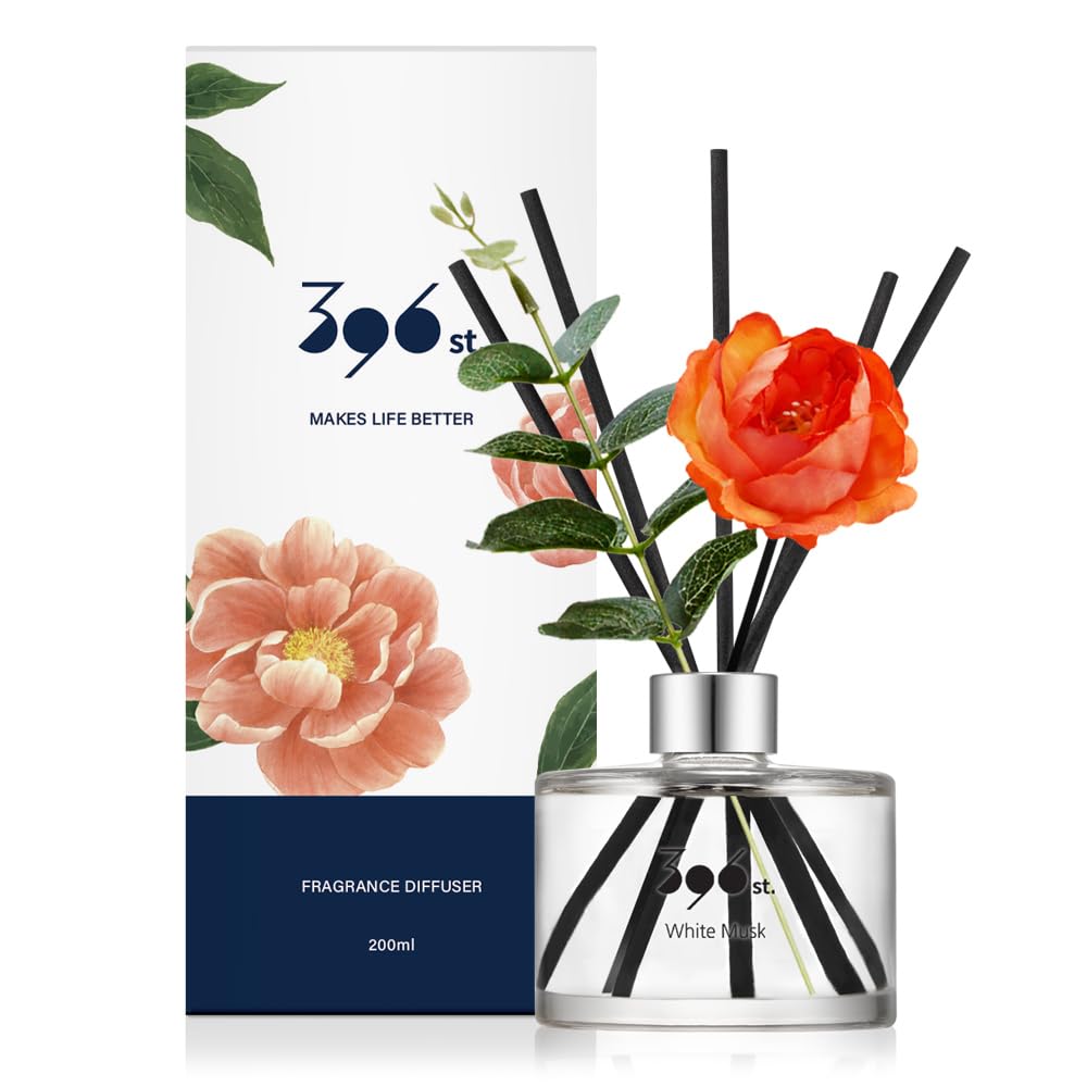 Amazon.co.jp: 396 st. Peony Flower Reed Diffuser 200ml White Musk