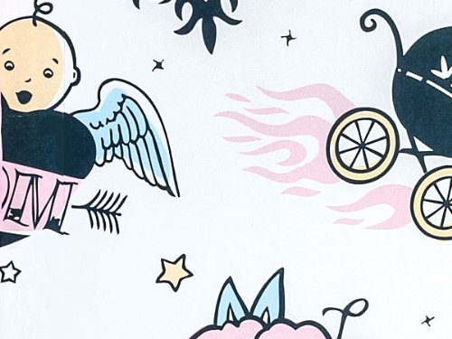 Tattoo Babies Baby Girl or Boy Gift Wrap - 16 Foot Roll