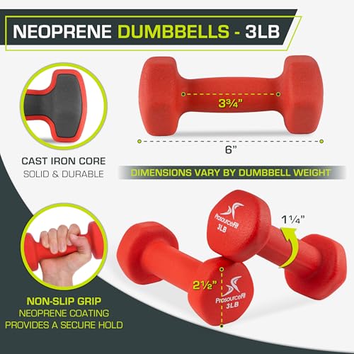 Image of ProsourceFit Neoprene Dumbbell Coated for Non-Slip Grip
