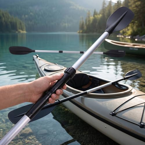 Paleta doble para barcos convertible y facil de transformar en dos remos individuales 2