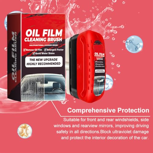 Automotive Oil Film Cleaning Brush,2pcs Ölabweisende Folie für Autoscheiben,Windschutzscheiben Reiniger,Auto Öl Film Reinigungsbürste,Ölabweisende Folie Entferner für Autoscheiben