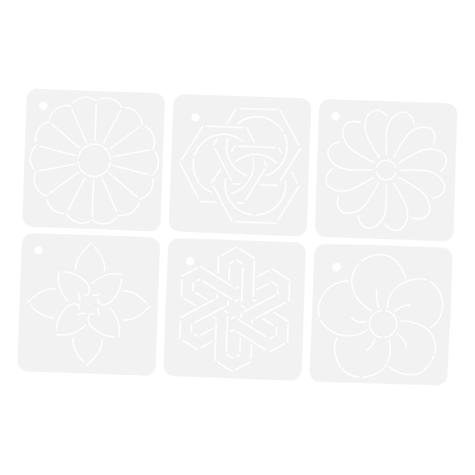 Operitacx 30piezas Plantillas De Acolchado Acrílico Para Diseño De Bordados y Patchwork Flexibles y Reutilizables Para Manualidades y Costura