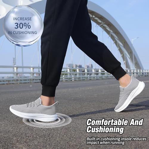 Image of VAMJAM Men's Running Shoes Slip On Walking Shoes Non Slip Lightweight Workout Breathable Gym Sneakers Fashion Mesh Sneakers