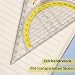 2 Stück Bruchsichere Geodreiecke 16 cm mit integrierter Kreisschablone – transparent & flexibel für Schule und Büro