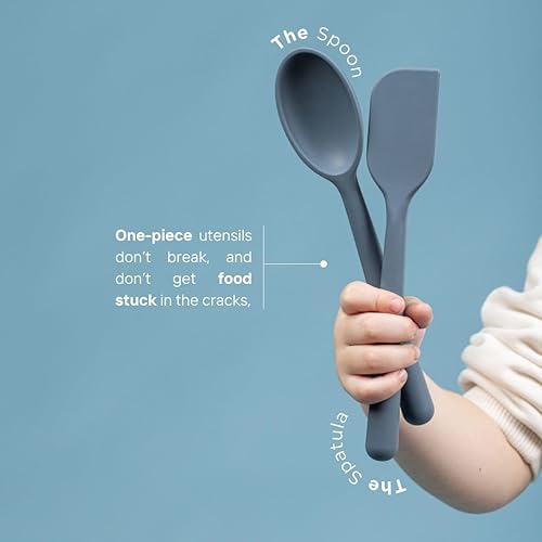 Miniatura 3 de Tampoco Real Kids - Juego de cocina y hornear  Herramientas de cocina Montessori para cocinar de verdad con utensilios de silicona aptos para