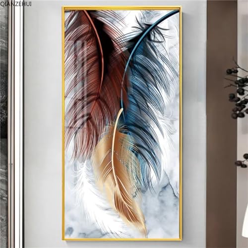 DIY Diamand Painting Plume 90x210cm - Le Cadeau Créatif Idéal pour Adultes et Enfants