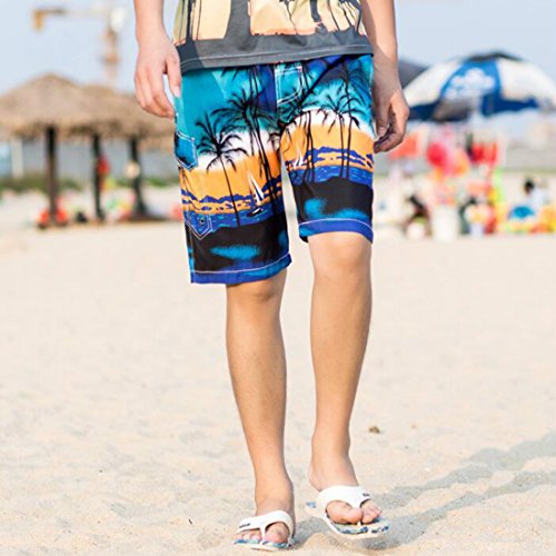 Colygamala Men's Swim Trunks Printed Coconut Palm Tree Casual Board Shorts Swimwear Plus Size(XS-4XL)4