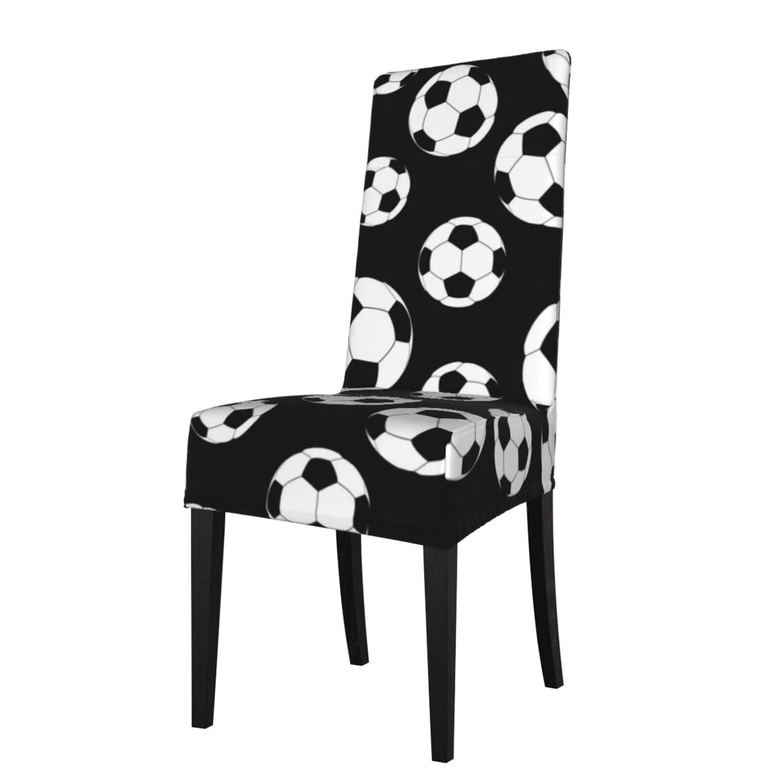 LKYMOH Soccer Footballs, Chair Covers Stretch Chair Slipcovers for Dining Room, for Party Pet Protection Universal Fit Soft Polyester
