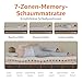 Amazon Basics Memoryschaum Matratze mit 7 Zonen, Mittel Fest (H3), 160 x 200 x 20 cm, Weiß