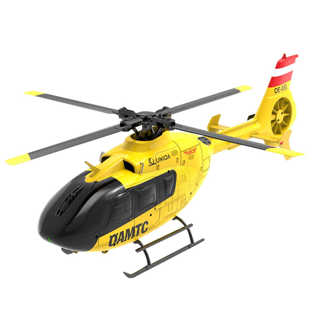 Helikopter RC 1/36 dla dorosłych, F06 EC-135 zdalnie sterowany helikopter samolot 6 CH bezpośredni napęd bezszczotkowy samoloty RC wojskowy model śmigłowca bezlotkowego - wersja RTF