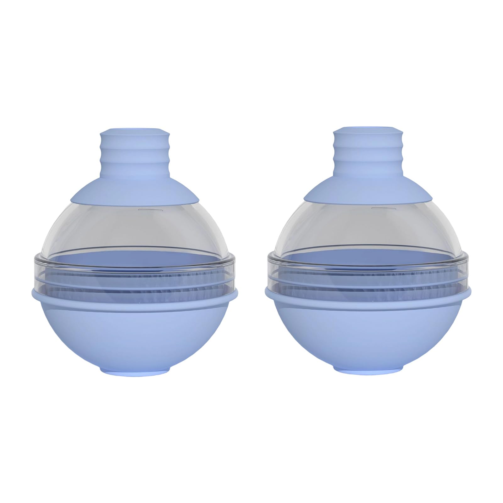 jiingekk 2pcs Big Sphere Trays for Drinks, Space Saving Silicone Molds for Easy Release Ice Balls Big Sphere Trays for Drinks