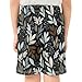 Boccsty Fashion Green Sliver Grey Leaves Boys Summer Shorts Youth Athletic Shorts Kids Basketball Short S
