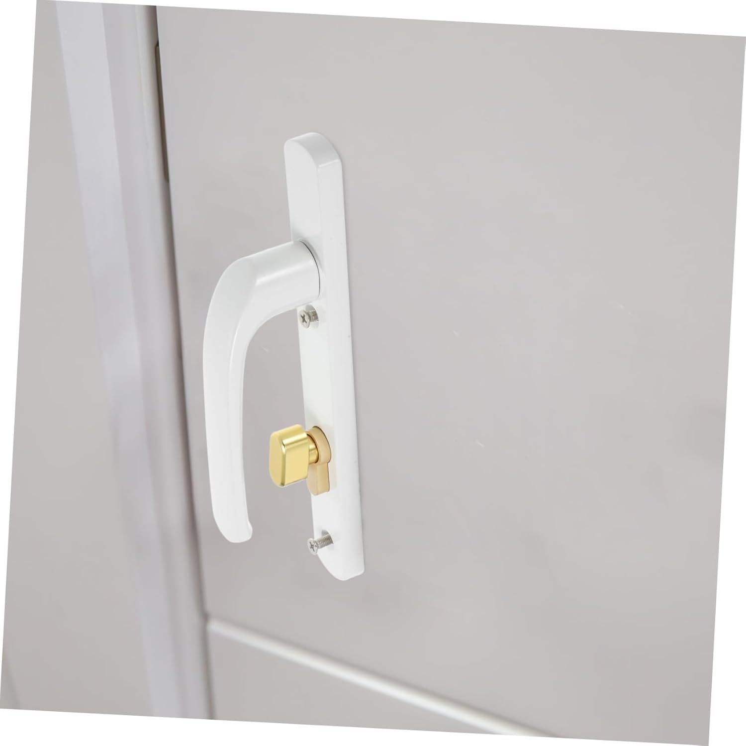 Gadpiparty Heavy Duty Aluminum Lever Handle Lock Storm Door Lock Set Same Key for Front Door