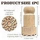 OLYCRAFT Holzstempel 2.5 cm Runder Stempel Mit Sonnenmotiv Holzstempel Für Ton Runder Holzstempel Kleiner Ministempel Für Die Kartenherstellung DIY-Bastelbriefe Und Bastelarbeiten Scrapbooking