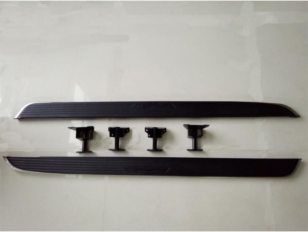 2pcs OE Style For 17-18 Jaguar F-Pace Black Aluminum Side Step Nerf Bars