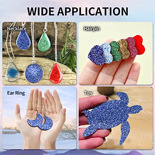 Image of Acrylic Sheets Both-Side Glitter Acrylic Sheets 1 /8 Thick for Laser Cutting Engraving Plexiglass Sheets for Art Design Crafting DIY Home Decore Festival Ornaments (2, Blue, 12x12inch)