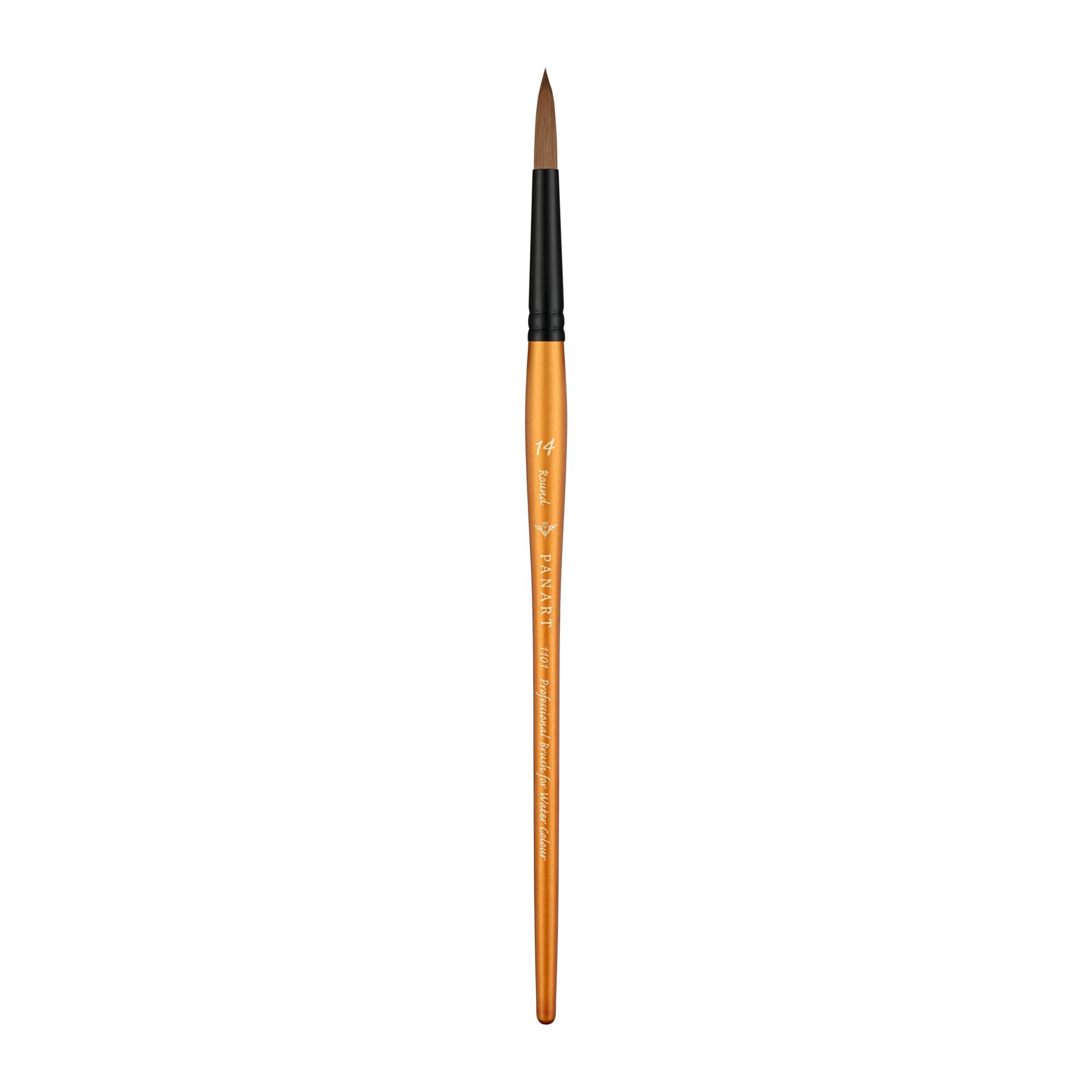 Pan Art Synthetic Sable Round No. 14 – Detail & Wash Brush for Watercolour & Gouache – Reliable Brush for Students & Pros Paintbrush for Fine Art, Craft & Illustration – 1 Unit