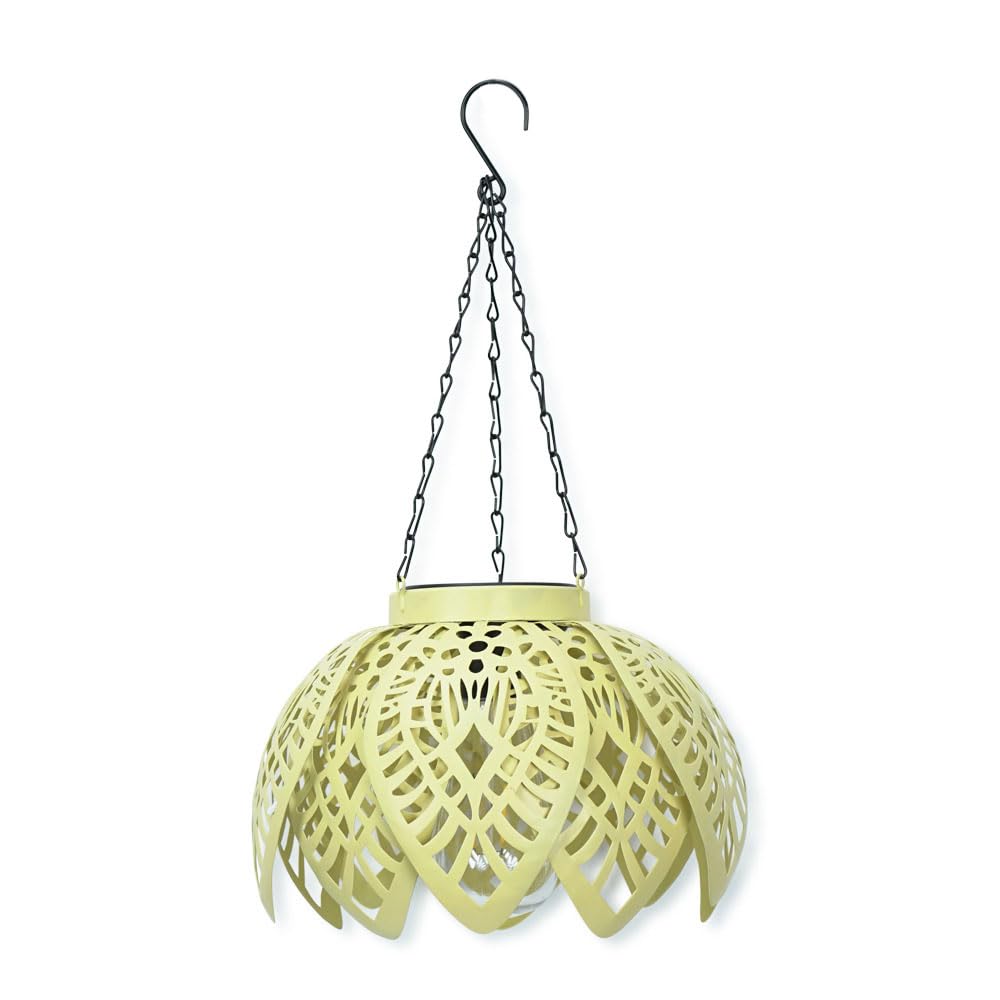 ValueLights | Yellow Solar Powered Hanging Lantern | Lanterns, Home Décor & Improvement Essential