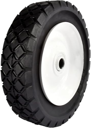 MaxPower 335160 - Rueda de acero de 6 x 1.50 pulgadas con orificio de 12 pulgada de desplazamiento de 1-38 pulgadas y banda de rodadura de diamante,