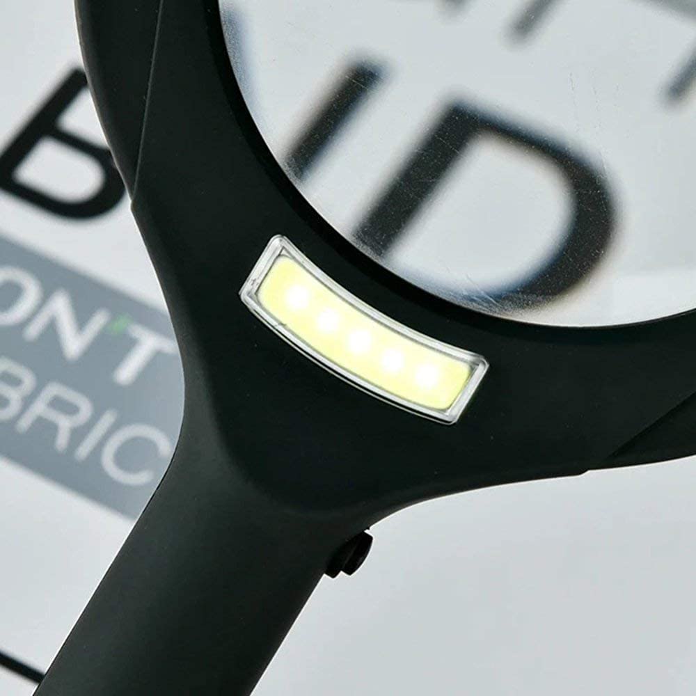 Lupas Lupa con Luz 3X HD Lupa de lectura Manual práctica para ancianos Leer libros Periódicos Sellos Identificación Mantenimiento