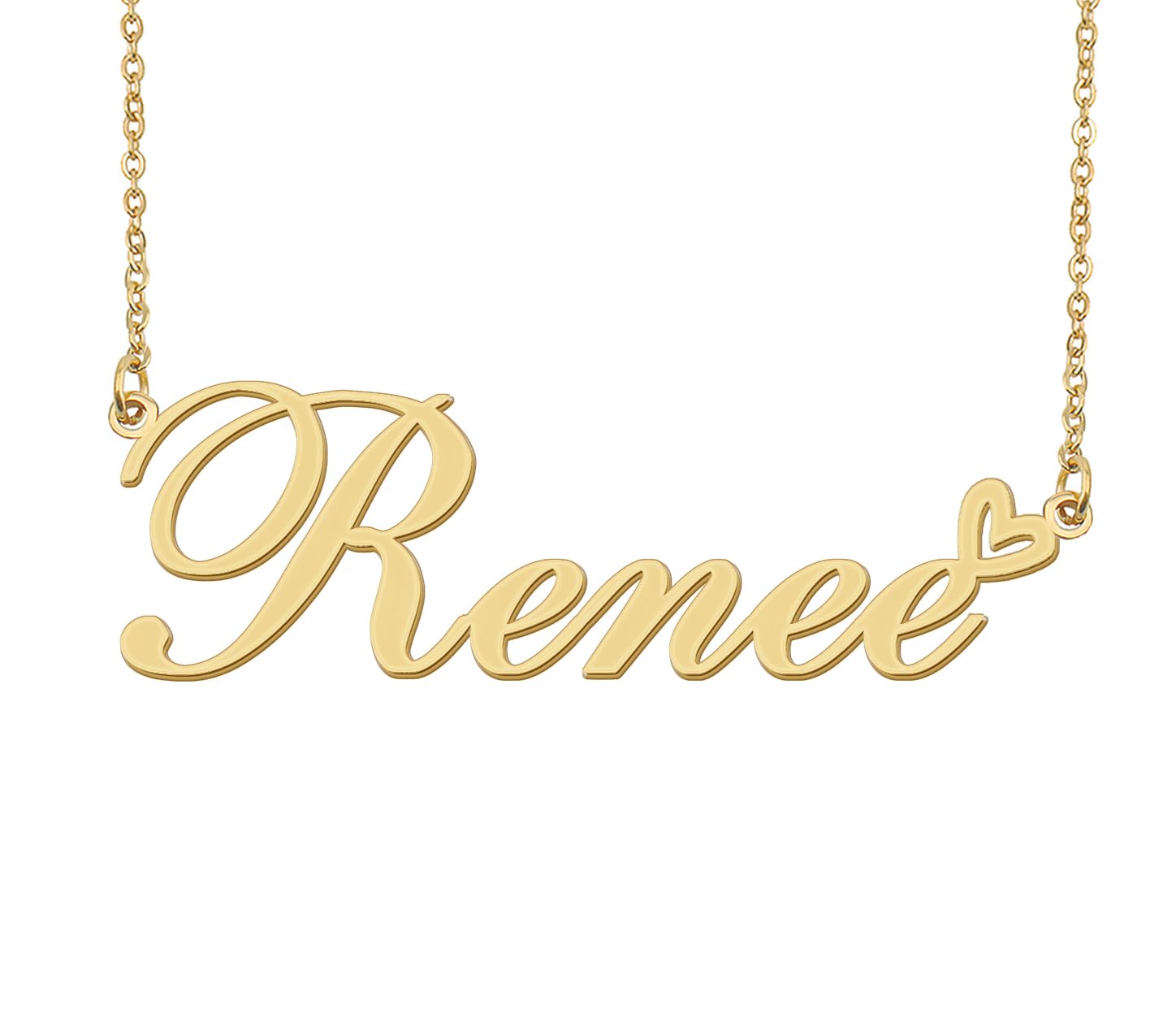 Personalized Heart Name Necklace Gold Custom Any Names Stainless Steel Jewelry for Womens Graduation