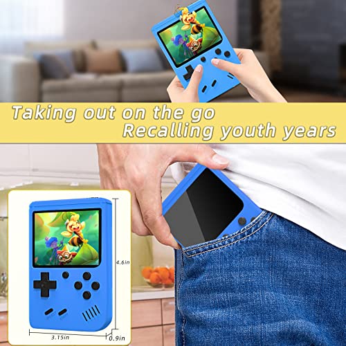 Handheld Game Console For Kids, Retro Gaming Console For Adults, Mini Portable Hand Held Games With 500 Classic Games 3.0-Inch Color Screen, Support Two Players #TOP5