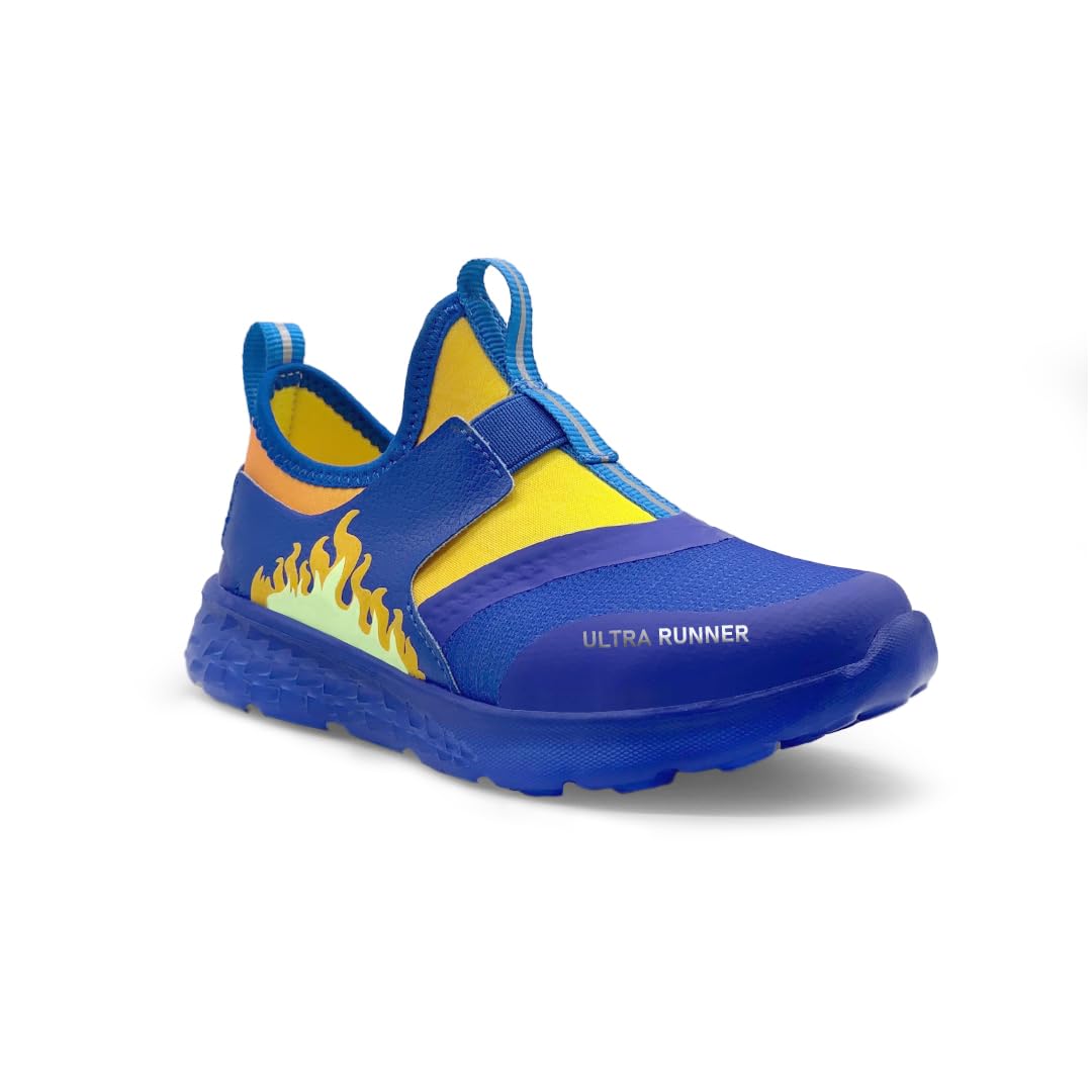 KazarMax Kids Boys Royal Blue Fire Glow in The Dark Ultra Runner Shoes - 8 Kids UK (B0BRNLMQ8G) Amazon Price History, Amazon Price Tracker