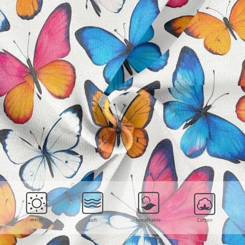 Joisal Designer Toddler Underwear Floral 2t Cotton Girl Panties Cute Colorful Vibrant Butterflies White Briefs Undies Kids3
