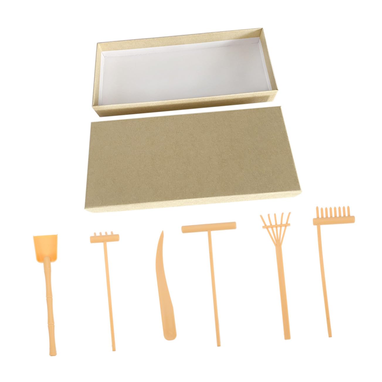 BESPORTBLE Rastrillos Zen para Jardín de Arena Incluye Amarillas con Caja Herramientas para Decoración de Escritorio y DIY Bandeja de Arena