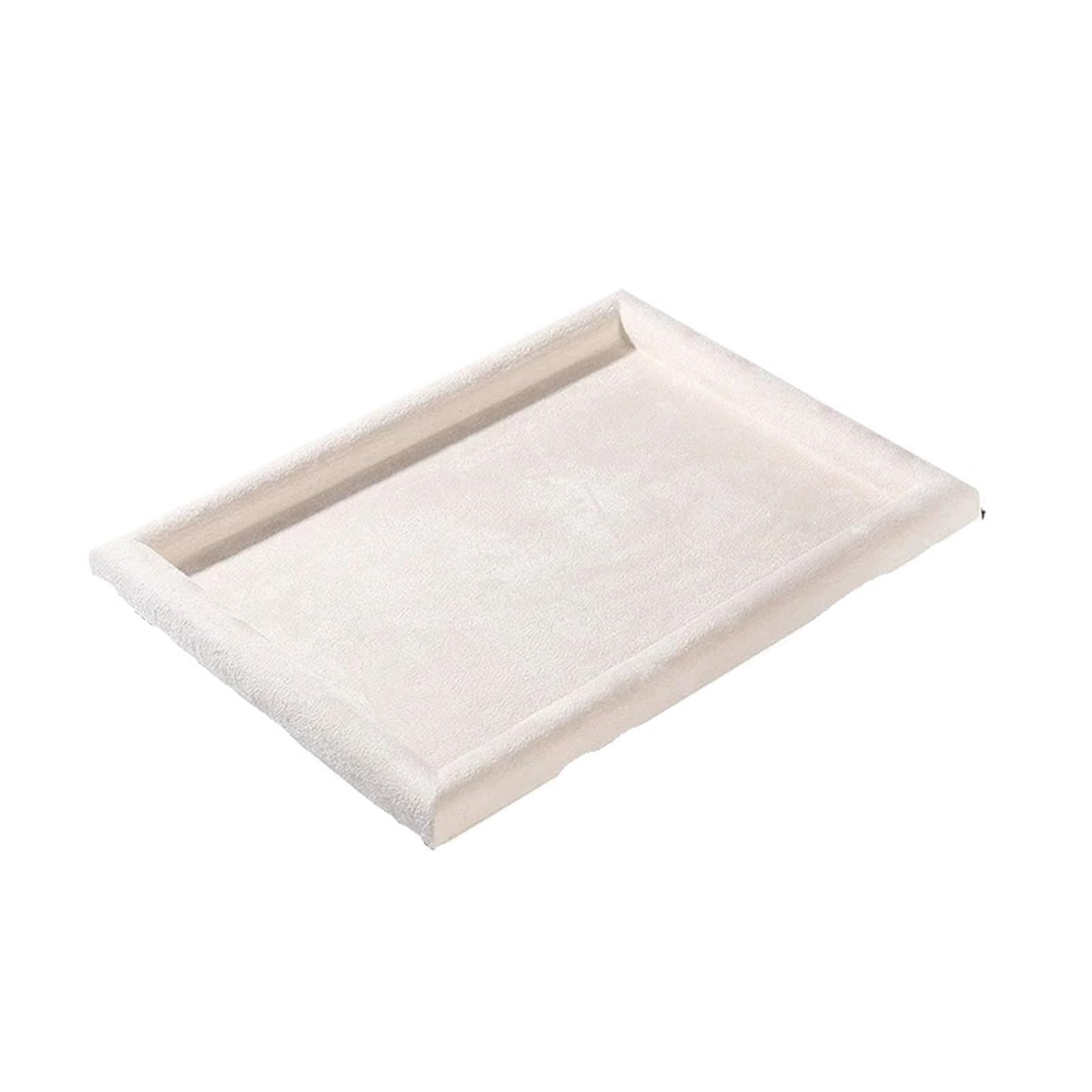 YGMNQAL Velvet Jewelry Tray Elegant Beige Velvet Jewelry Display Tray Necklace Bracelet Earrings Ring Storage Viewing Trays Counter Jewellery Showcase Props