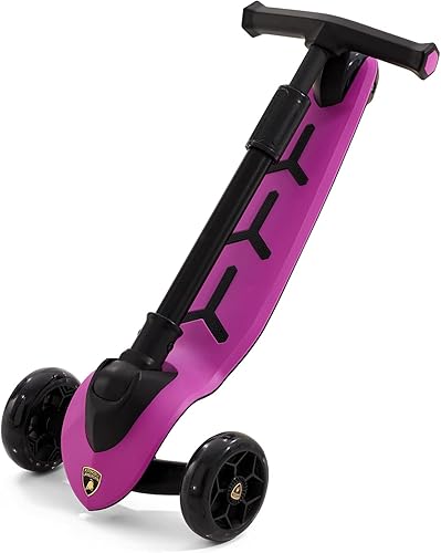 Miniatura 6 de Toddoowish Patinete para niños, plegable, altura ajustable, 3 ruedas iluminadas, patín para niños y niñas de 3 a 12 años