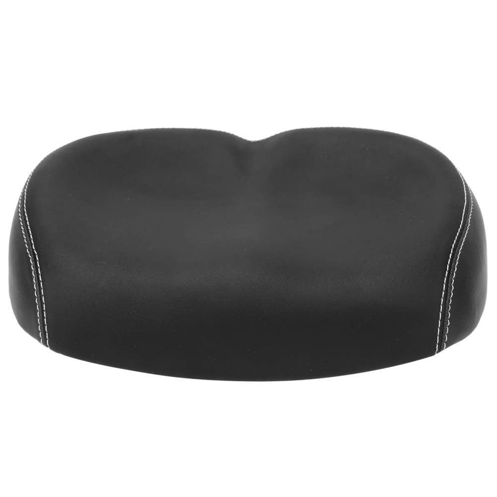 Selle en Cuir PU élargie, Confortable et Respirant, Coussin de Vélo Souple, Selle Noire, Coussin de Cyclisme, Siège de Vélo, Conception d'accessoires de Vélo Un Soutien et Un