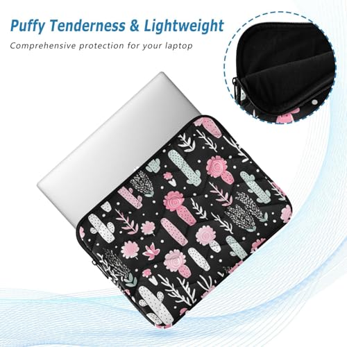 Funda para portátil 13-14 pulgadas impermeable cactus negro miniatura 5