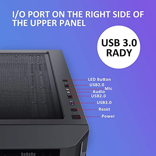 Image of Ant Esports Dynamic GT Mid-Tower Computer Case /Gaming Cabinet - Black | Supports E-ATX, ATX, Micro-ATX, Mini-ITX | Pre-Installed 3 x 120mm Front Fans and 1 x 120 mm Rear Fan