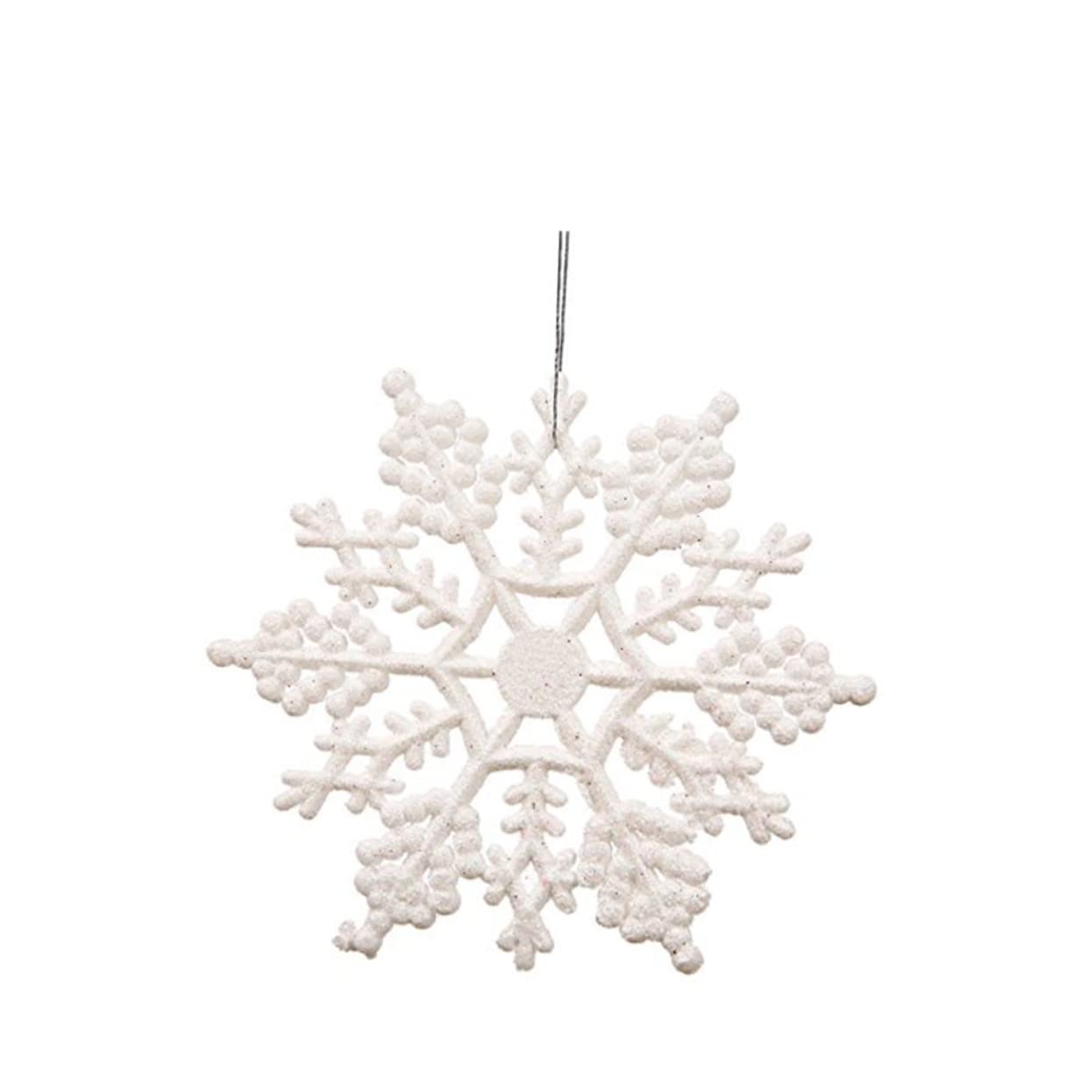 Amosfun 12 Piezas Brillo Plateado Cara Veneciana Decoracion Ornamento decoración Adornos navideños de Copos de Nieve Decoraciones de Copos de Nieve Navidad de Nieve Techo